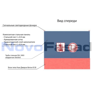 Стальная композитная панель ограждение