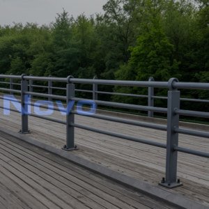 Дорожные ограждения с круглым поручнем и прямым креплением ДО - 14