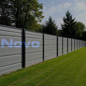 Ограждение из сэндвич панелей ПИР с перфорированным листом 120 - 200 мм