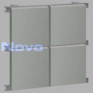 Фасадные металлические кассеты закрытого типа 1107х600, 1 мм, порошковое покрытие