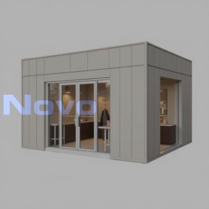 Торговый павильон с остеклением 6х2,5 метра 