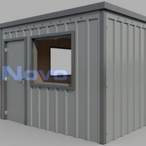 ПБК-22 СП - модульная проходная на базе блок-контейнера, отделанная сэндвич-панелями 