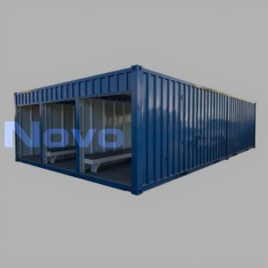МДР-03 (6м) МДФ - раздевалка из трёх блок-контейнеров с наружной отделкой из цветного профлиста 